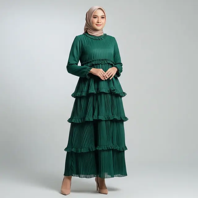 Gamis Rempel Tumpuk