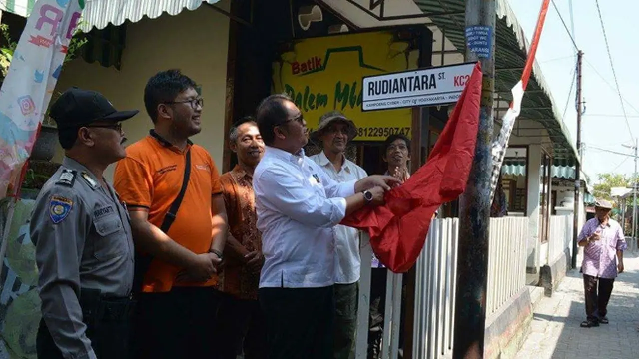 Menkominfo Rudiantara jadi nama jalan di Kampoeng Cyber Yogyakarta. Dok: Twitter