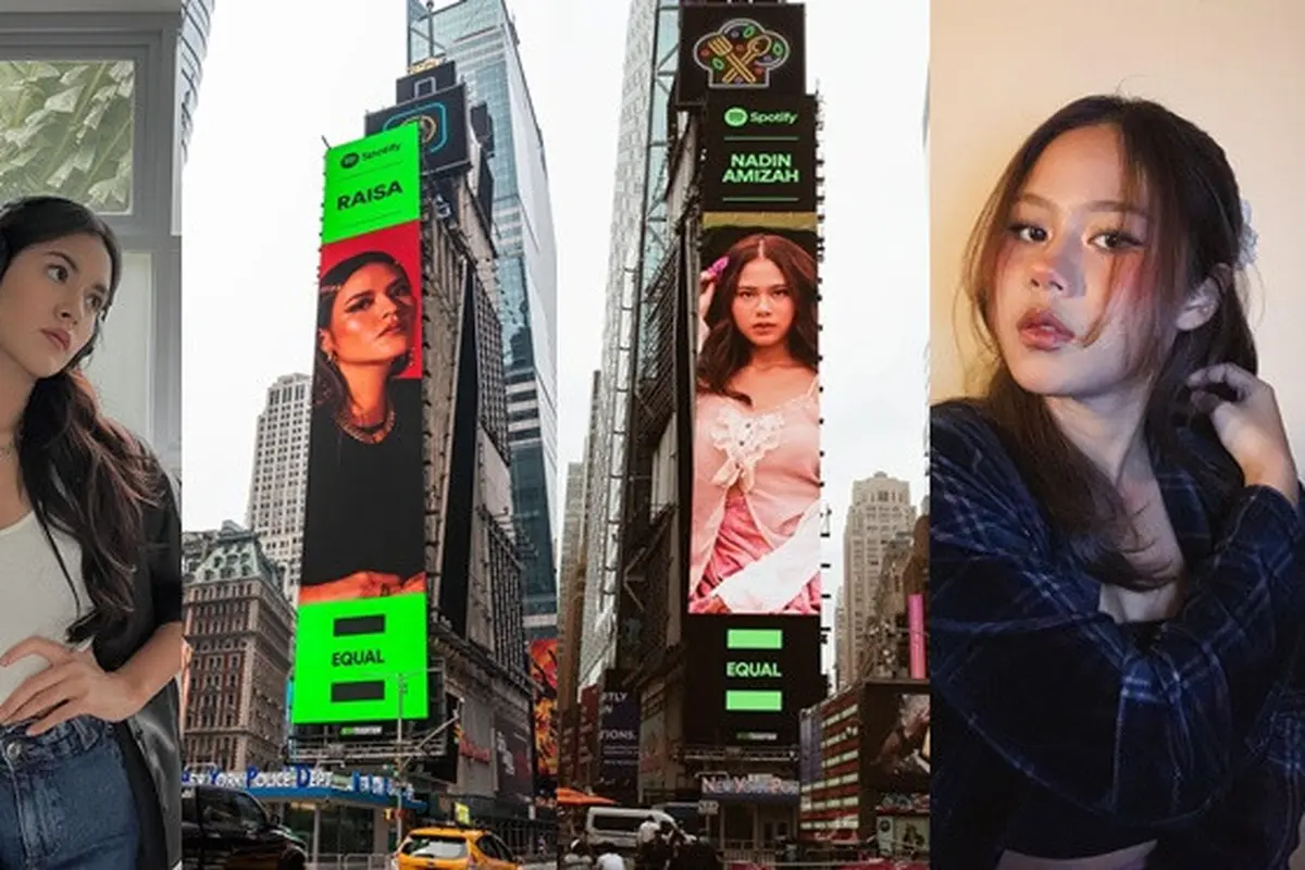 Sama-Sama Muncul di Times Square, Ini 6 Adu Gaya Raisa dan Nadin Amizah
