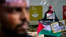 Sejumlah warga melakukan aksi unjuk rasa di luar kantor Perserikatan Bangsa Bangsa (PBB) di Colombo, Sri Lanka pada 20 Agustus 2025. (Ishara S. KODIKARA/AFP)