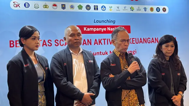Kampanye Nasional Berantas Scam dan Aktivitas Keuangan Ilegal, di Jakarta, Selasa (19/8/2025). (Foto: Liputan6.com/Tira Santia)