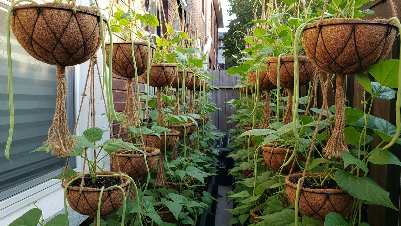 Ide Kebun Sayur di Pot Gantung Sabut Kelapa Alami
