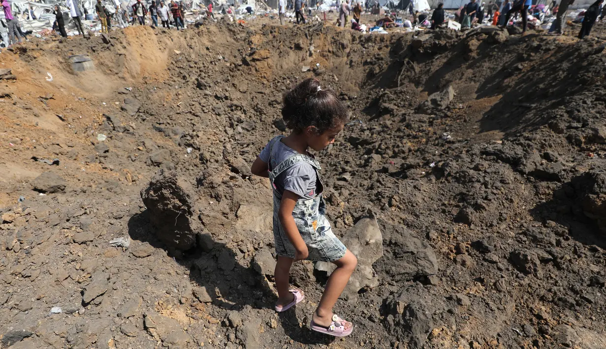 Serangan udara Israel kembali mengguncang Gaza Tengah pada Kamis 21 Agustus 2025. (Eyad BABA/AFP)