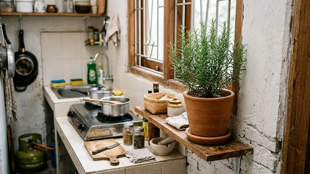 Tanaman Pengusir Kecoak yang Cocok Diletakkan di Sudut Dapur Sempit (AI Generated)