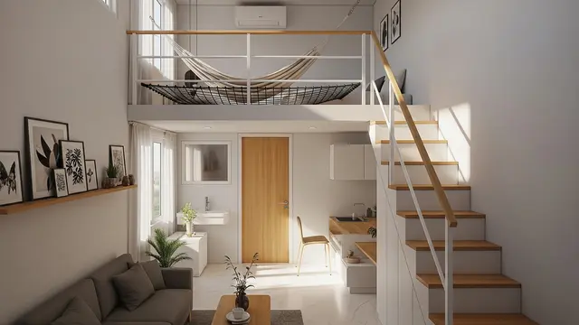 Mezzanine dengan Jaring Santai