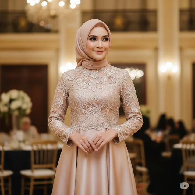 Gamis Brokat A-Line