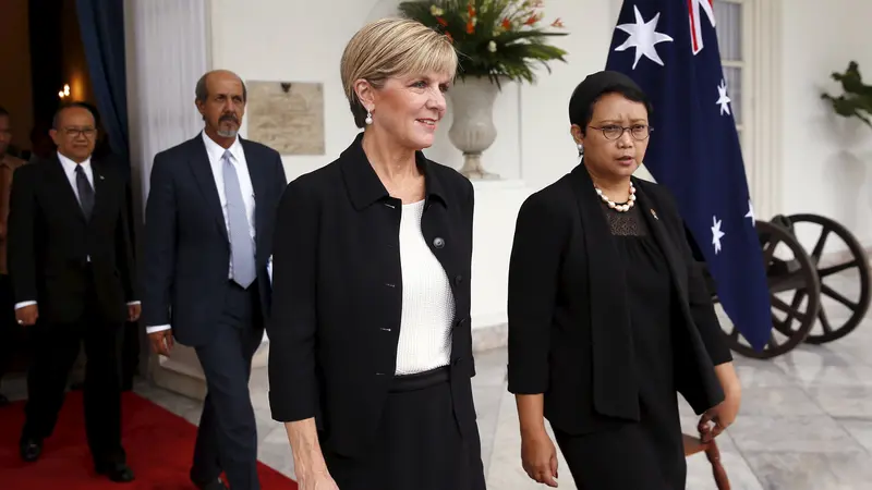 Menlu Retno dan Menlu Australia Julie Bishop