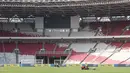 Kondisi kesiapan Stadion Gelora Bung Karno (SUGBK), Senayan, Jakarta, Rabu (05/06/2024) jelang laga Grup F Kualifikasi Piala Dunia 2024. (Bola.com/M Iqbal Ichsan)