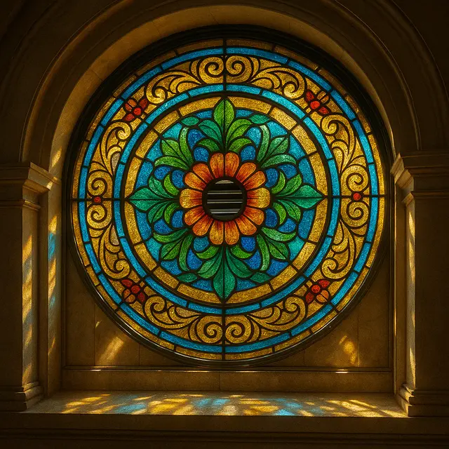 Lubang Angin dengan Kaca Patri (Foto: Rizka Nur Laily via ChatGPT)