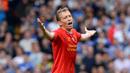 Lucas Leiva - Pemain berusia 34 tahun ini pernah bermain untuk Liverpool selama 10 tahun. Total gelandang bertahan ini telah tampil sebanyak 247 pertandingan bersama The Reds. (AFP/Andrew Yates)