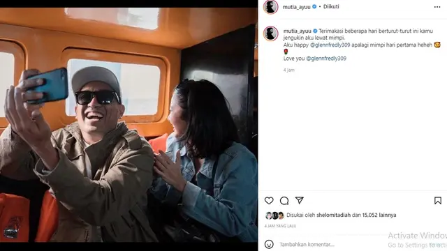 Glenn Fredly - Mutia Ayu (Foto: Instagram/@mutia_ayu)