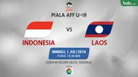 Jadwal Piala AFF U-19, Indonesia vs Laos. (Bola.com/Dody Iryawan)