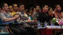 Kapolri Tito Karnavian (kiri), Menko Polhukam Wiranto (kedua kiri) saat menghadiri Rapat Koordinasi Pilkada Serentak 2017 di Gedung Bidakara, Jakarta, Selasa (31/1). (Liputan6.com/Faizal Fanani)