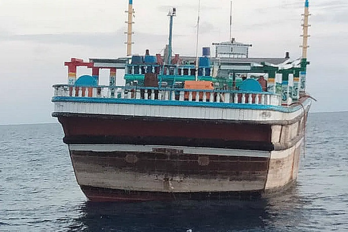 Kapal nelayan yang terdampar di Aceh (Dok. Imigrasi)