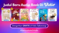 Aplikasi Vidio menghadirkan audiobook terkenal dari penulis tanah air dengan karya yang sudah best seller. (Dok. Vidio)