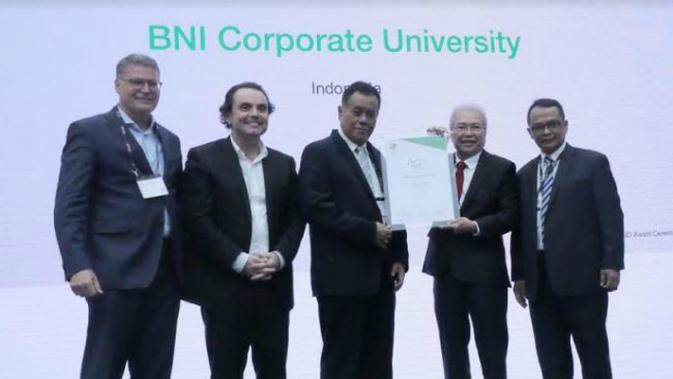 BNI sebagai bank pertama di Asia yang meraih akreditasi prestisius dalam bidang learning dari EFMD. (Foto: Dok BNI)