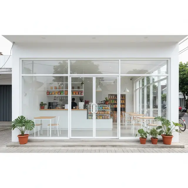7 Model Warung dengan Fasad Kaca Modern, Inspirasi Desain Kekinian yang Estetik dan Fungsional