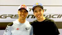 Alex Marquez (kanan) dan Fabio di Giannantonio. (Twitter/Gresini Racing)