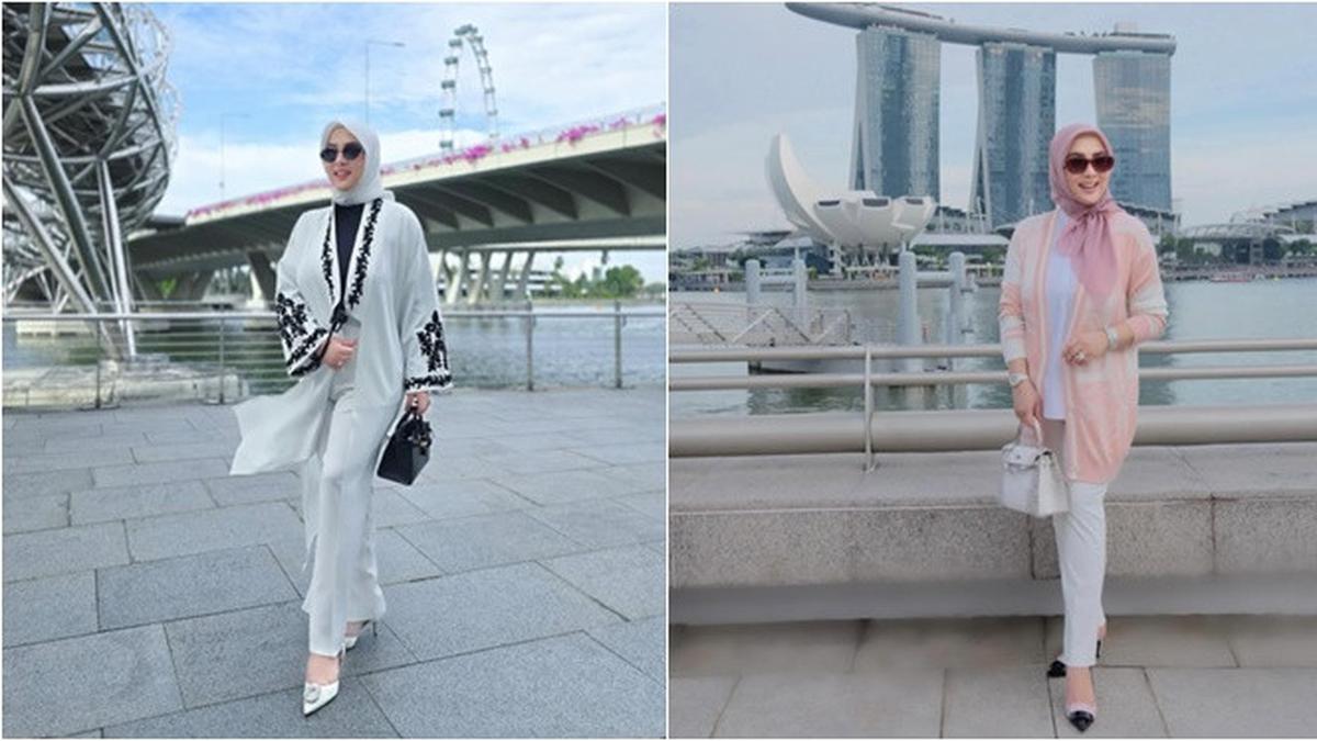 5 Model Outer Ala Syahrini, Bikin Tampak Langsing Pasca Melahirkan