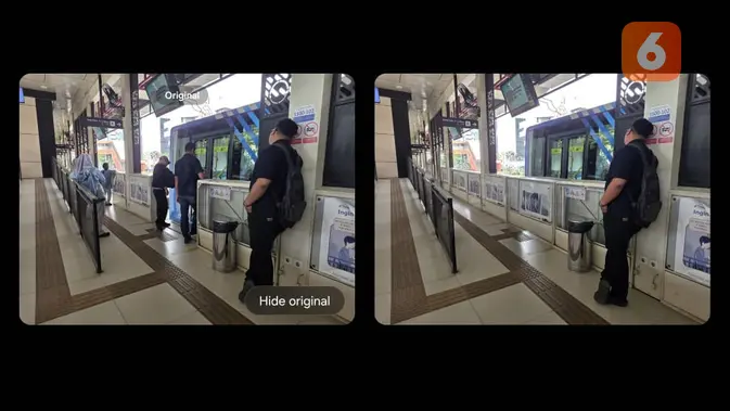 <p>Side-by-Side Editing pada Generative Edit yang memungkinkan pengguna membandingkan versi original dan versi foto yang telah diedit secara real time. Liputan6.com/Iskandar</p>