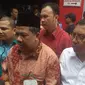 Wakil Ketua DPR Fahri Hamzah dan Fadli Zon usai menjenguk Ahmad Dhani. (Merdeka.com/Nur Habibie)