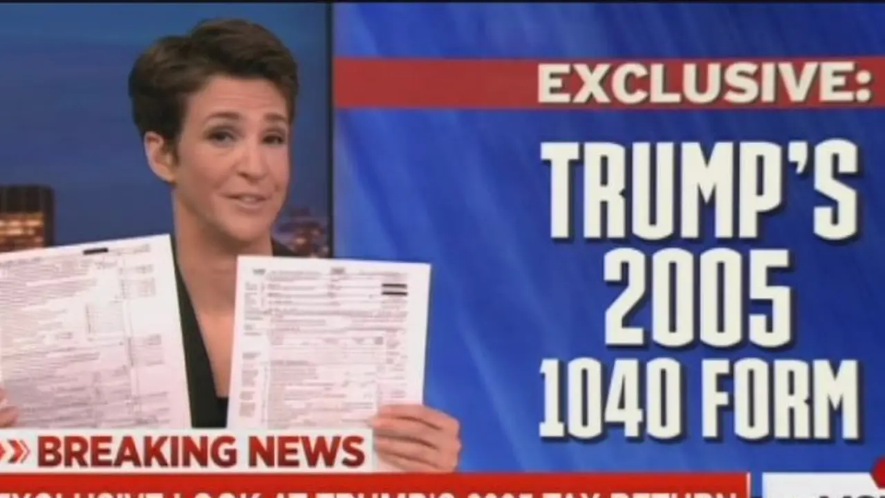Televisi MSNBC Rilis Dokumen Pajak Tahun 2005 Milik Donald Trump