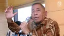 Menteri Pertahanan, Ryamizard Ryacudu saat memberi keterangan di Jakarta, Senin (14/5). Pihak Kemenhan telah menyiapkan dua strategi menanggapi gugatan Avanti Communications, yakni melalui jalur Non Litigasi dan Litigasi (Liputan6.com/Helmi Fithriansyah)