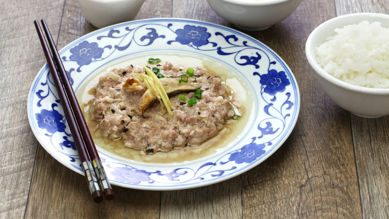 resep nyuk piang babi kukus sayur asin