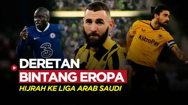 Berita motion grafis deretan pemain top Eropa yang memilih hijrah ke Liga Arab Saudi. Terbaru ada Kalidou Koulibaly yang merapat ke Al Hilal dan Edouard Mendy ke Al Ahli.