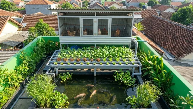 Kandang Ayam di Rooftop Rumah