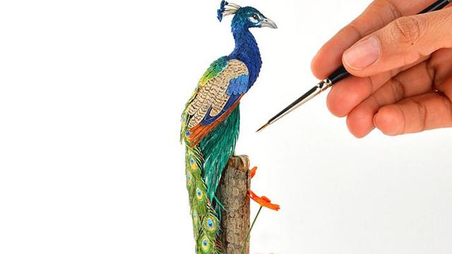 8 Potret Patung Burung dari Potongan Kertas Ini Curi Perhatian, Detailnya Mengagumkan