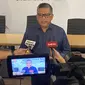 Sekjen PDIP Hasti Kristiyanto mengaku akan bertemu Wali Kota Solo Gibran Rakabuming Raka di Kantor DPP PDIP, Jakarta pada Rabu 18 Oktober 2023 mendatang. (Liputan6.com/Ady Anugrahadi)