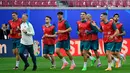 Euro 2024 merupakan kali keenam Cristiano Ronaldo tampil dalam ajang sepak bola empat tahunan di bawah naungan UEFA. (JOHN MACDOUGALL/AFP)