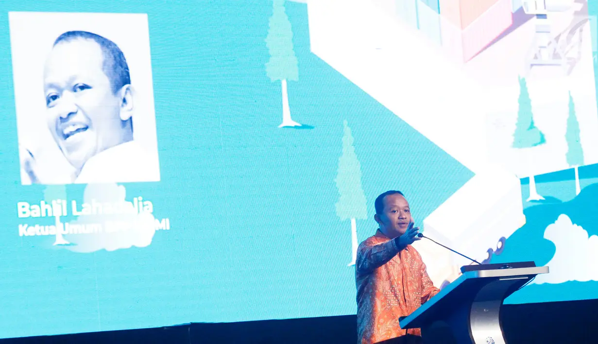 Ketum Badan Pengurus Pusat (BPP) HIPMI Bahlil Lahadalia memberikan sambutan pada acara Diklatda HIPMI Jaya 2019 di Jakarta, Rabu (27/2). Diklatda diikuti kader organisasi tingkat daerah bagi pengurus Badan Pengurus Cabang (BPC). (Liputan6.com/HO/Dodi)