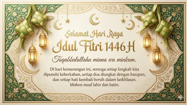 Contoh Kartu Ucapan Idul Fitri