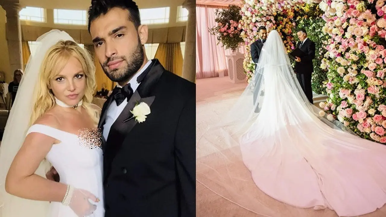 8 Potret Pernikahan Britney Spears dan Sam Asghari, Mewah Bak Negeri Dongeng