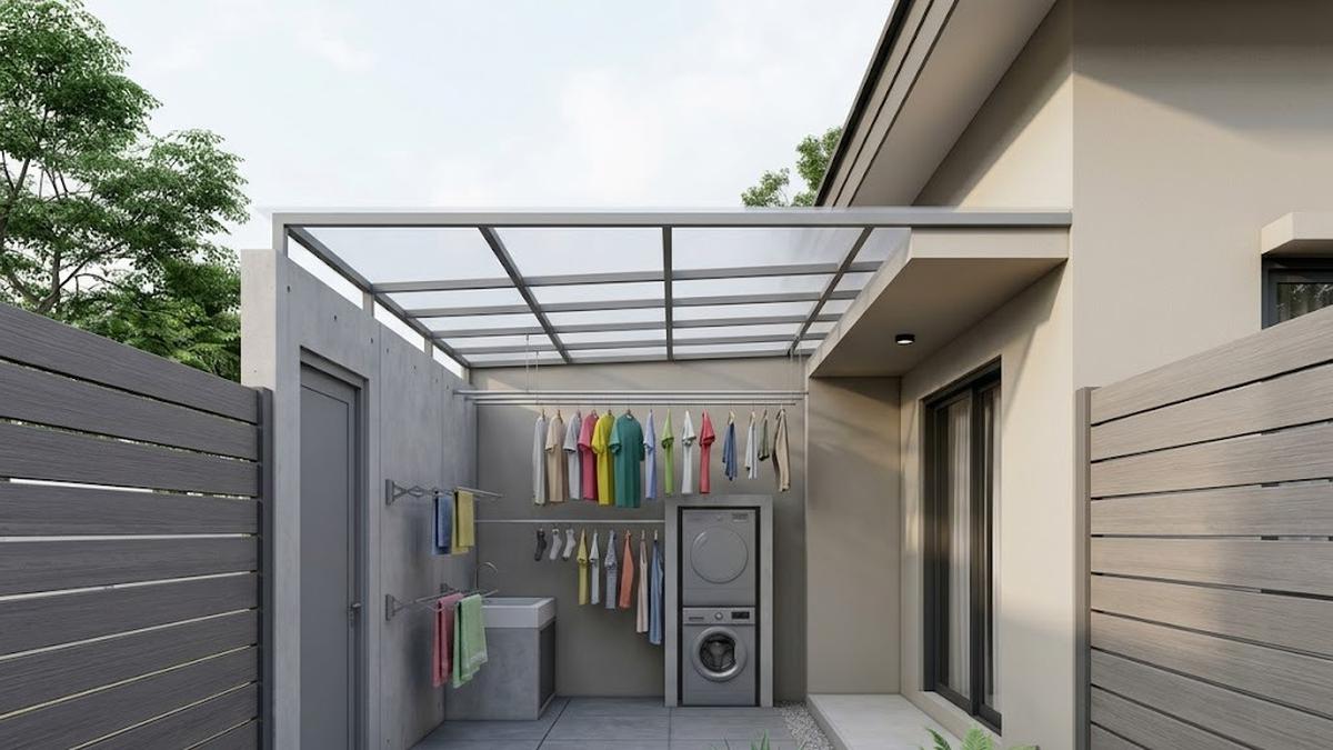 6 Ide Rumah 1 Lantai dengan Area Jemur Tersembunyi yang Estetik dan Fungsional