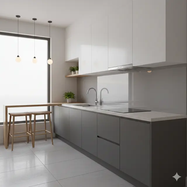 Model Dinding Dapur Minimalis yang Estetik (Foto: Gemini AI)