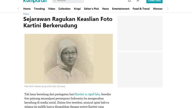 [Cek Fakta] Viral Foto Kartini Berhijab, Fakta atau Hoaks?