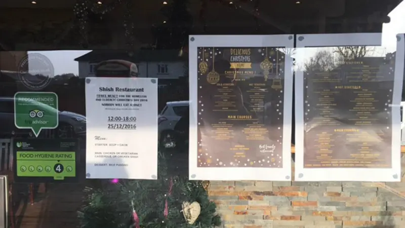 Shish Restaurant, restoran muslim yang tawarkan makan malam gratis saat Natal