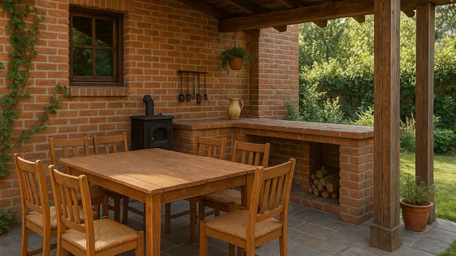 Model Rumah Sederhana dengan Dapur Outdoor (Foto: ChatGPT)