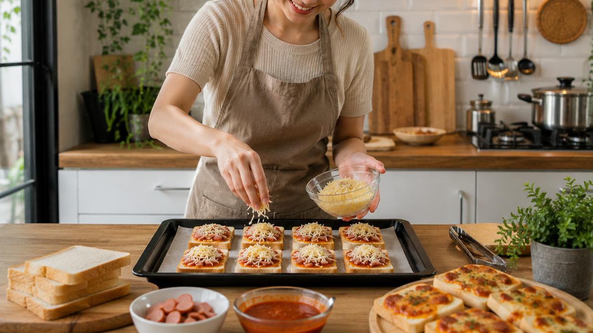 Cara Membuat Pizza Mini dari Kulit Roti Tawar yang Praktis, Lezat, dan Mudah Dibuat di Rumah
