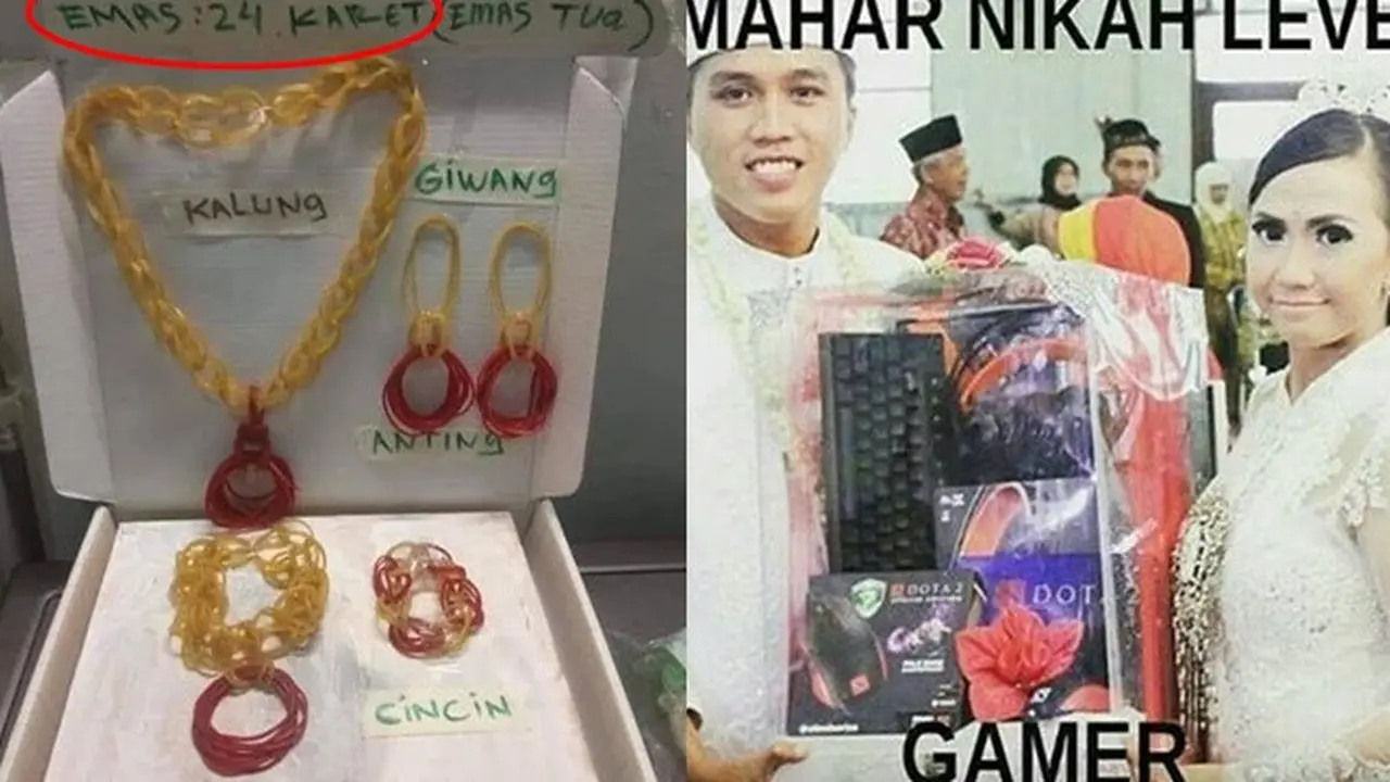 7 Mahar Nikah Ini Unik Banget, Ada yang Seperangkat Alat Game