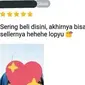 6 Ulasan Pembeli saat Belanja di Online Shop Ini Bikin Baper, Kocak (sumber: Twitter/txtdarionlshop)