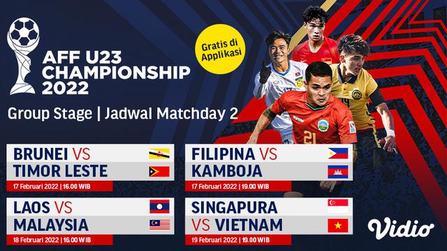 Link Live Streaming Piala AFF U-23 2022 di Vidio Pekan Kedua, 17-19 Februari 2022