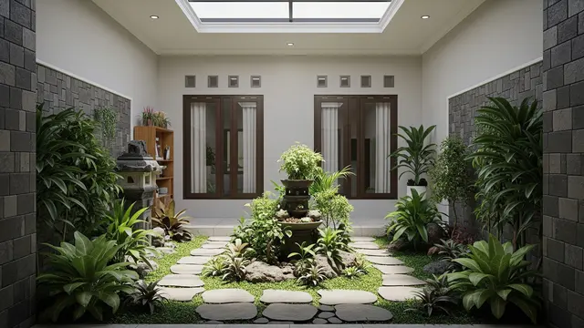 Model Rumah Kecil dengan Taman Mungil 2025/ Ilustrasi AI