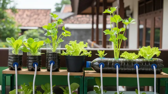 Kebun Sayur Mini Sistem Wick (Sumbu)