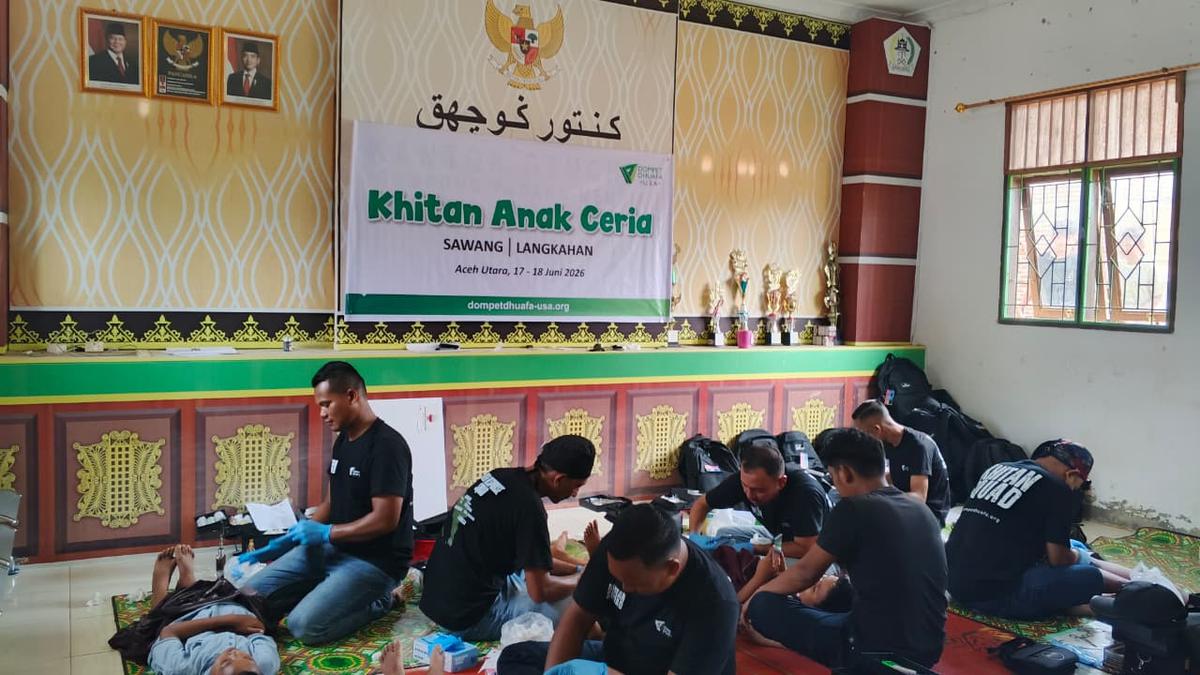 50 Anak Korban Bencana Aceh Utara Ikuti Khitan Gratis