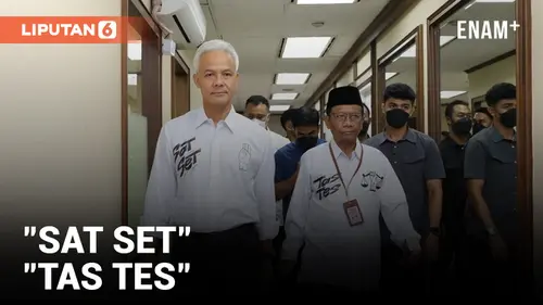 VIDEO: Bikin Salfok! Ganjar dan Mahfud Kenakan Kemeja "Sat Set" "Tas Tes" di Debat Capres 2024