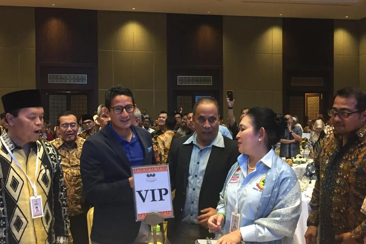 Petinggi Badan Pemenangan Nasional (BPN) Prabowo-Sandi melakukan konsolidasi nasional di Hotel Sultan, Jakarta, Jumat malam (15/3/2019). Rapat konsolidasi tertutup tersebut dimulai sejak pukul 19.30 WIB.